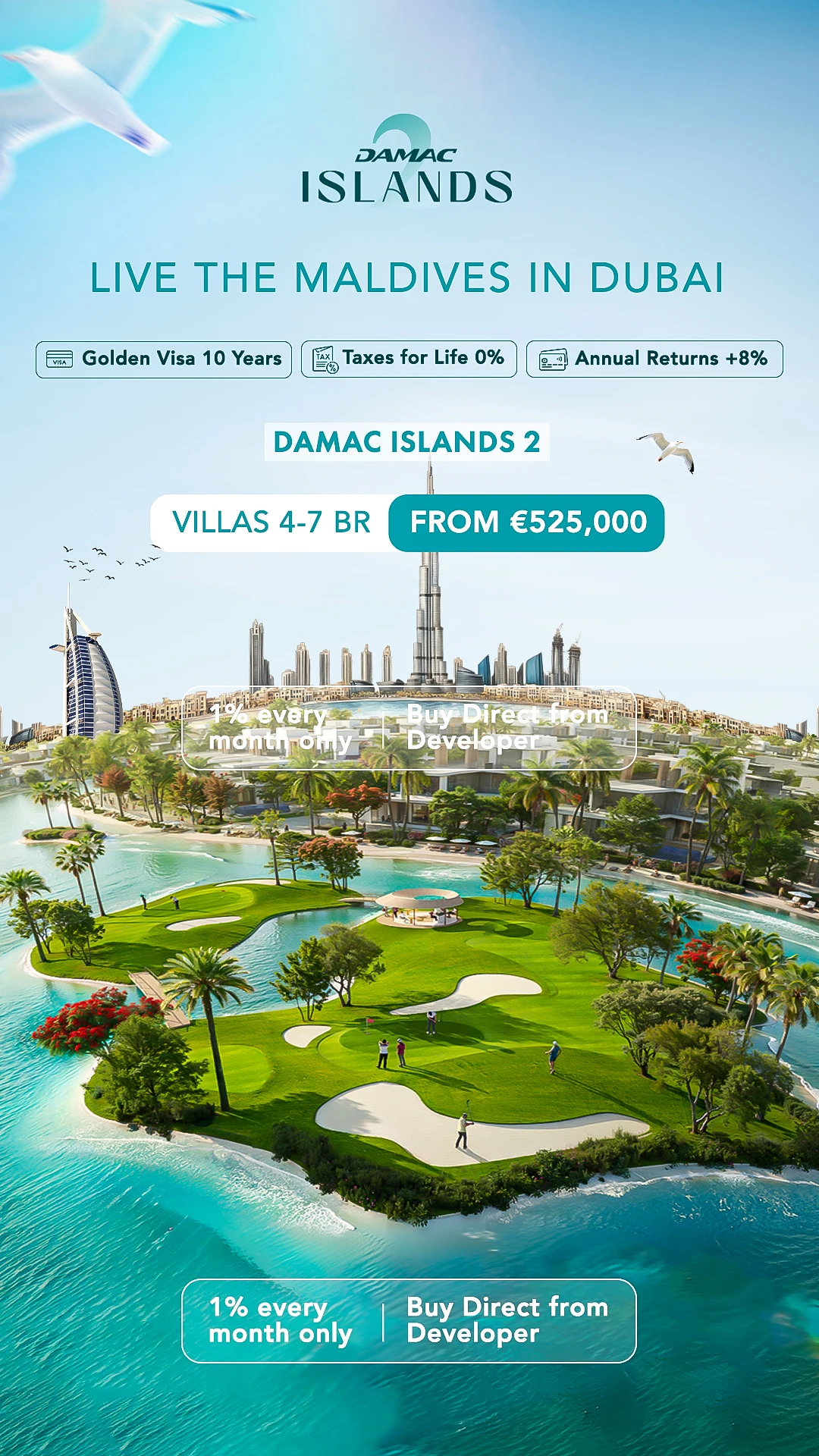 Story format ad 1: LIVE THE MALDIVES IN DUBAI vertical