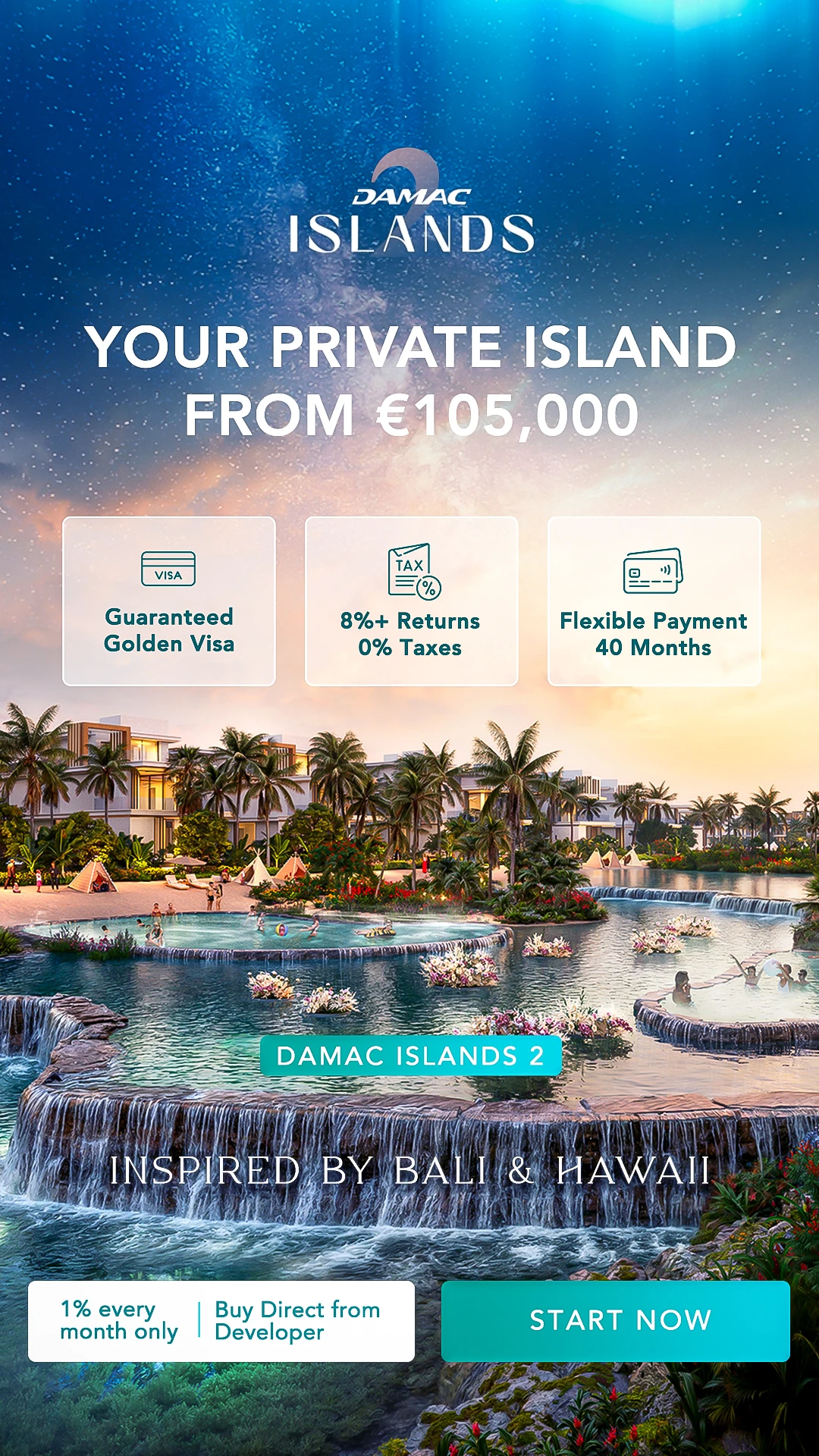 Story format ad 3: Private Island vertical